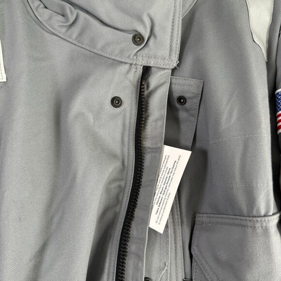 Crude FR Flame Resistant RPS New Men's Gray Insulated Work Jacket Size Large - Picture 11 of 16